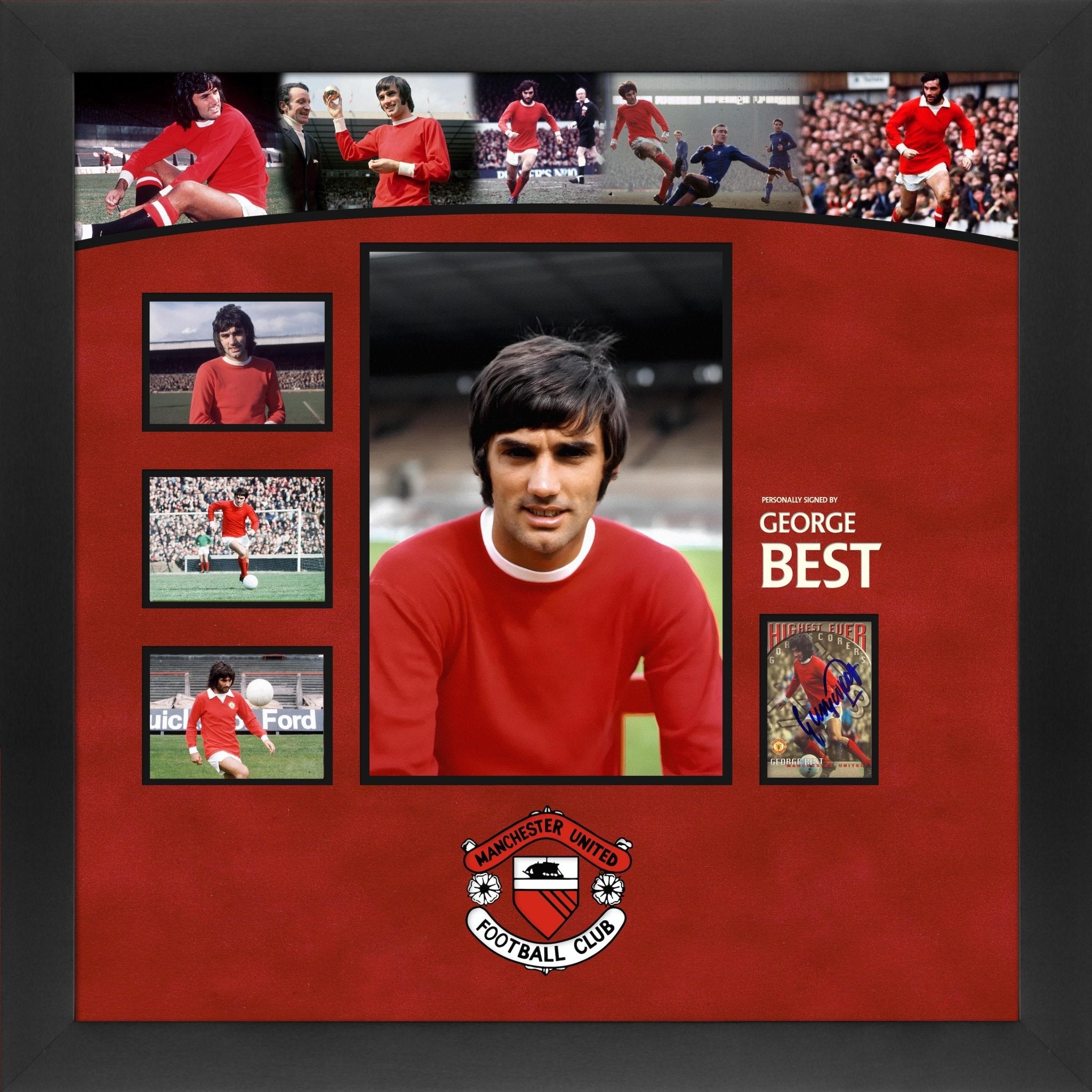 George Best Manchester United Signed Photo Framed Display - Memorabilia Framers Shop